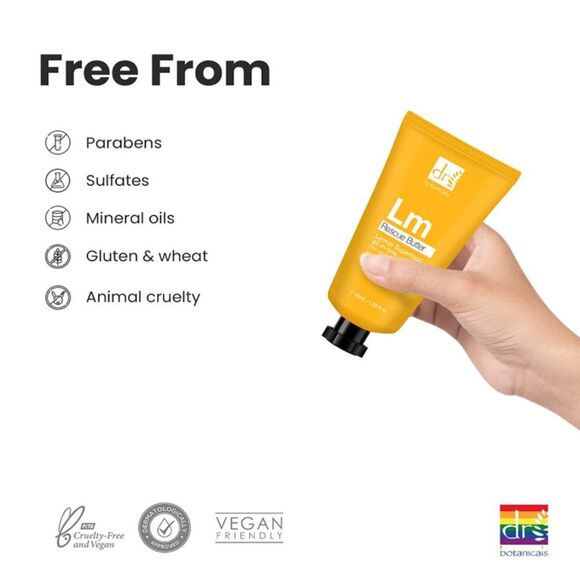 NIB 2 Dr Botanicals Lemon Superfood All-In-One Dry Skin Rescue Butter Skin Balm - Picture 7 of 14